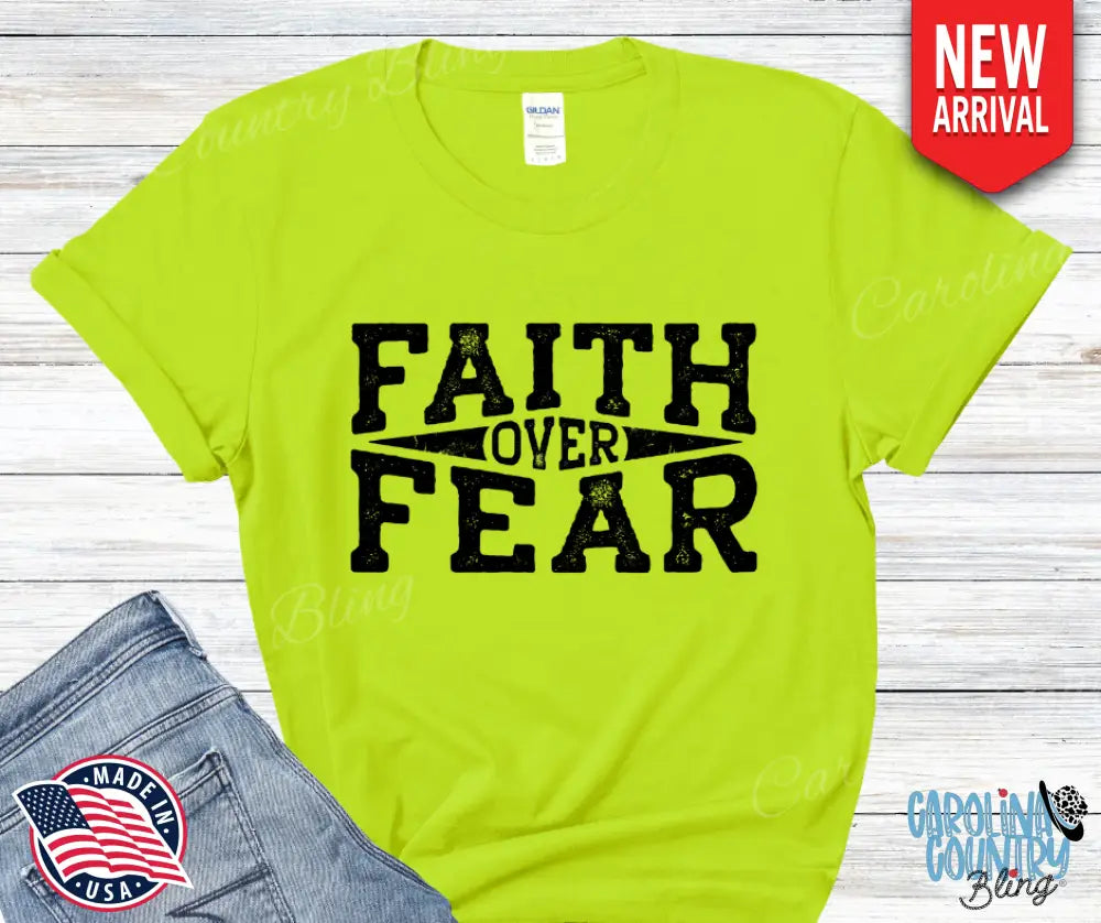 Faith Over Fear – Multi Small / Green Shirt