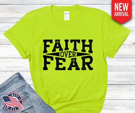 Faith Over Fear – Multi Small / Green Shirt