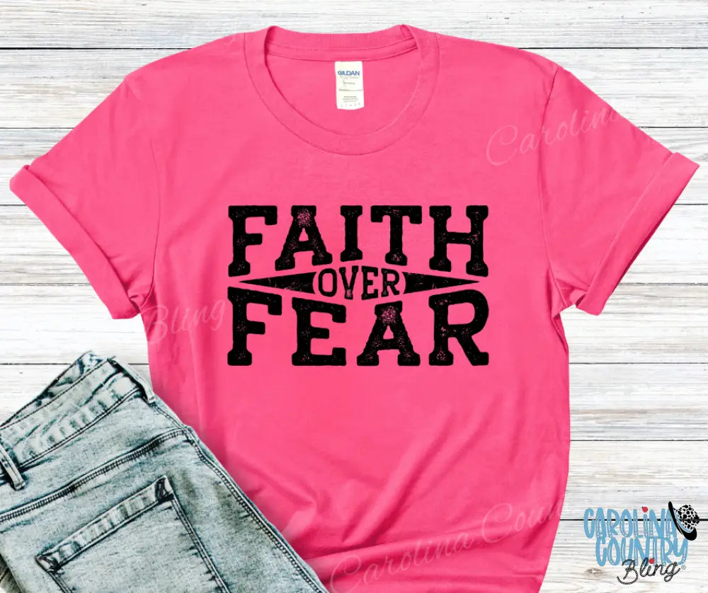 Faith Over Fear – Multi Small / Pink Shirt