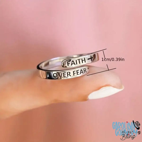 Faith Over Fear – Silver Rings