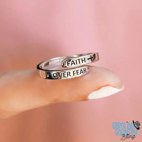 Faith Over Fear – Silver Rings