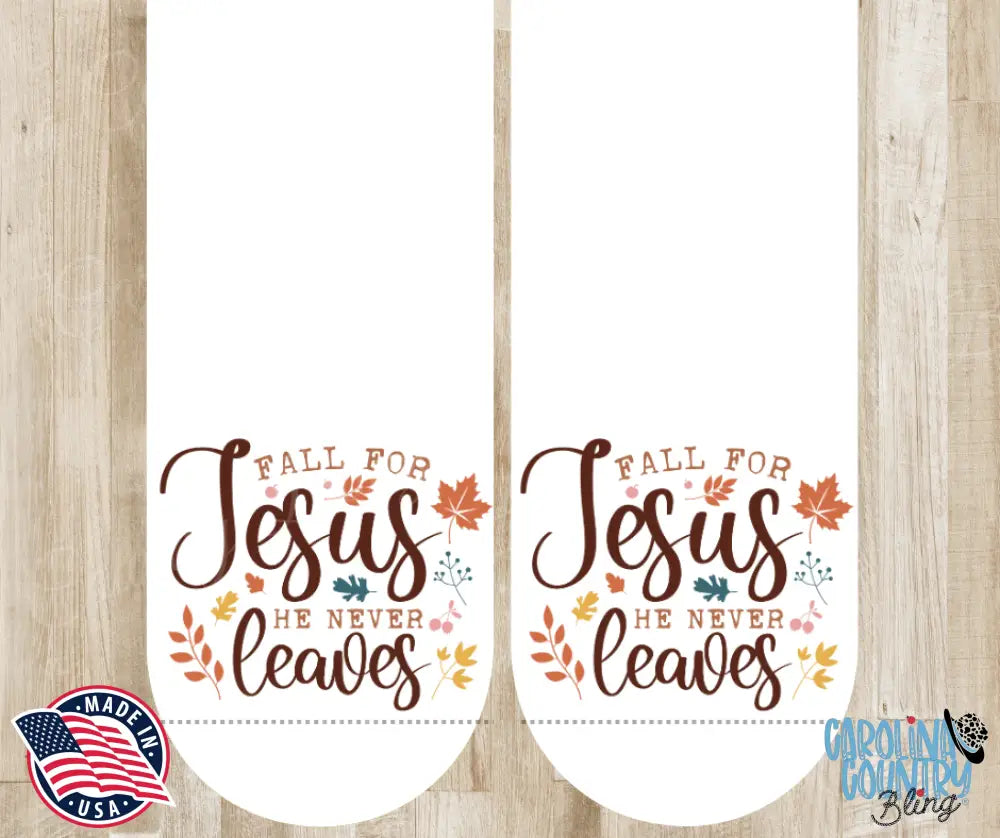 Fall For Jesus – White Socks