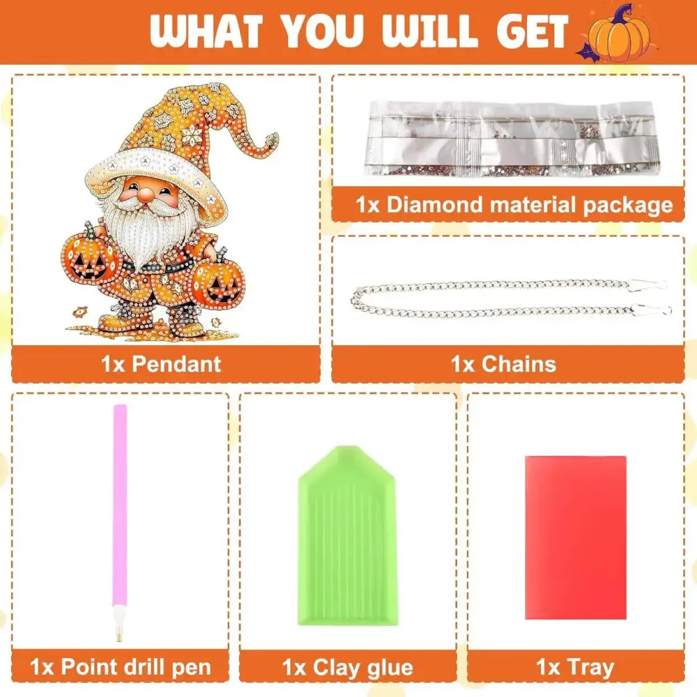 Fall Jack-o’-Lantern Gnome - Art & Craft Kits