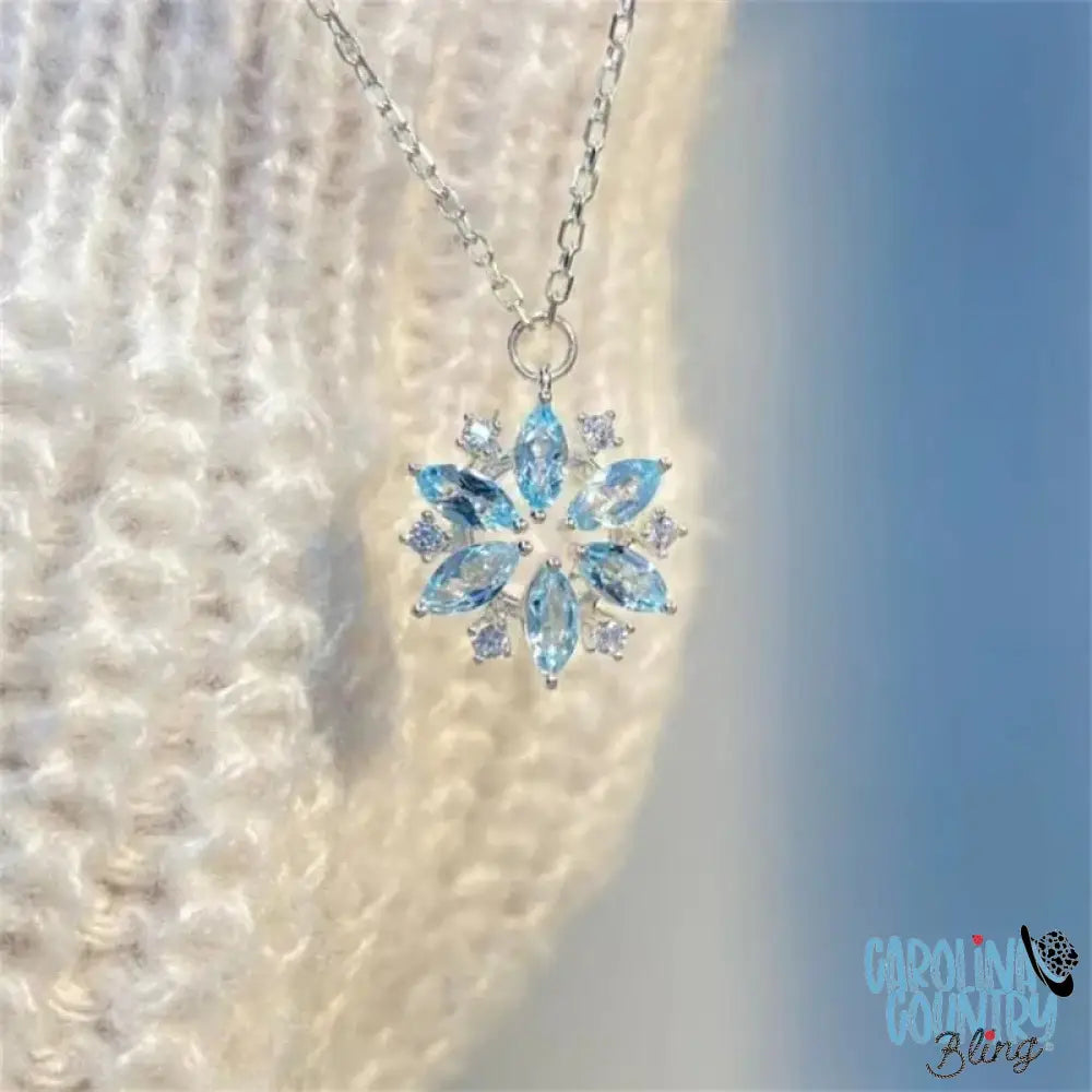 Falling For Winter – Blue Necklace