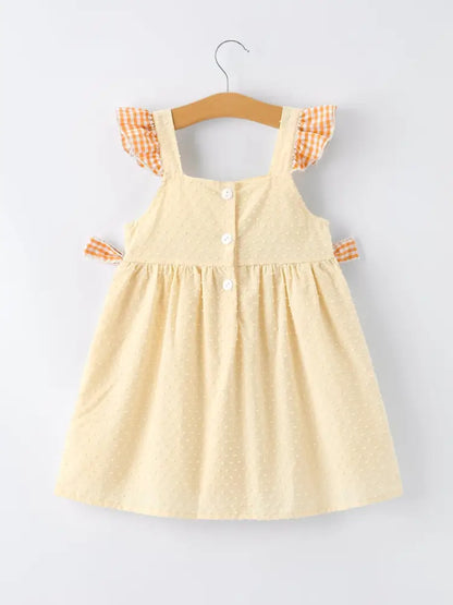 Farm Girl Chicken Smocked Bow Ruffle Dress - Dress