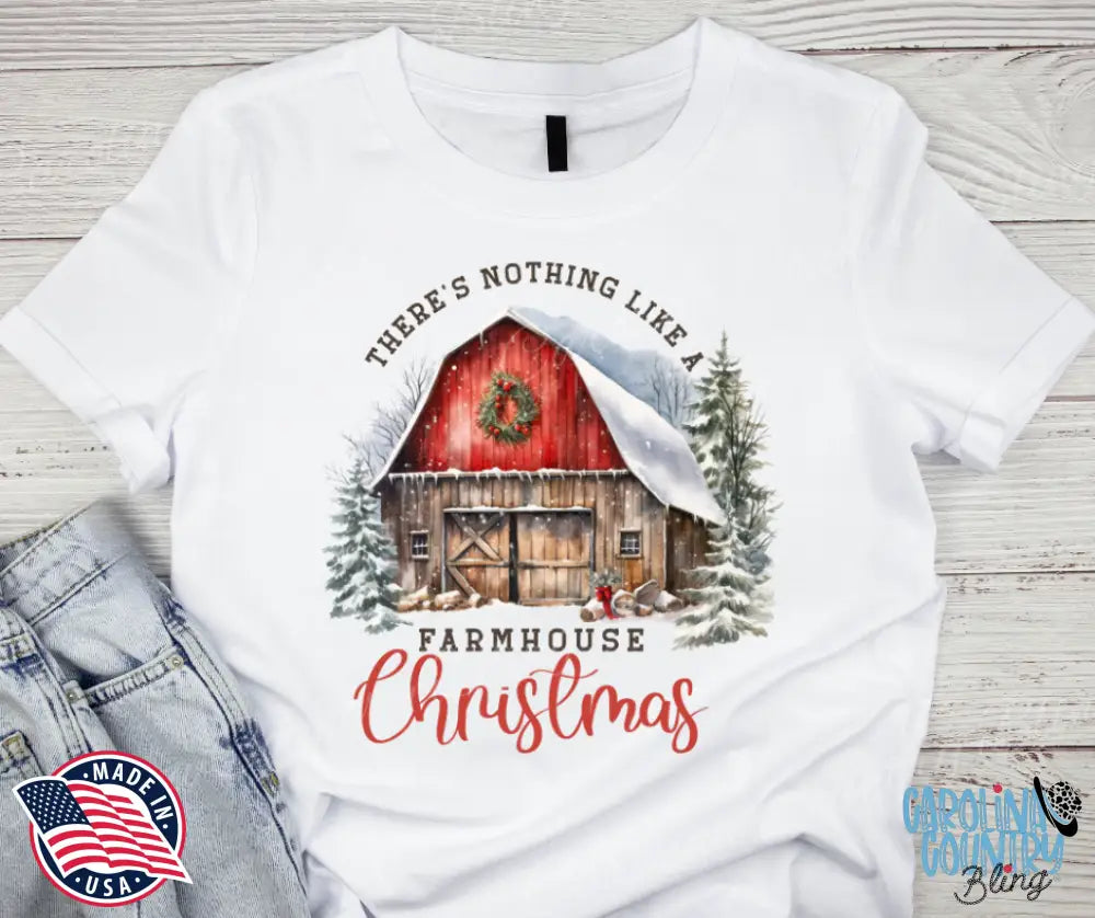 Farmhouse Christmas – White Small / Short Shirt