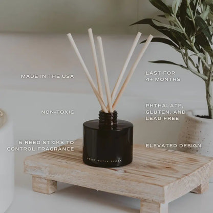 Farmhouse Amber Tinted Glass Jar Reed Diffuser - Reed Diffusers