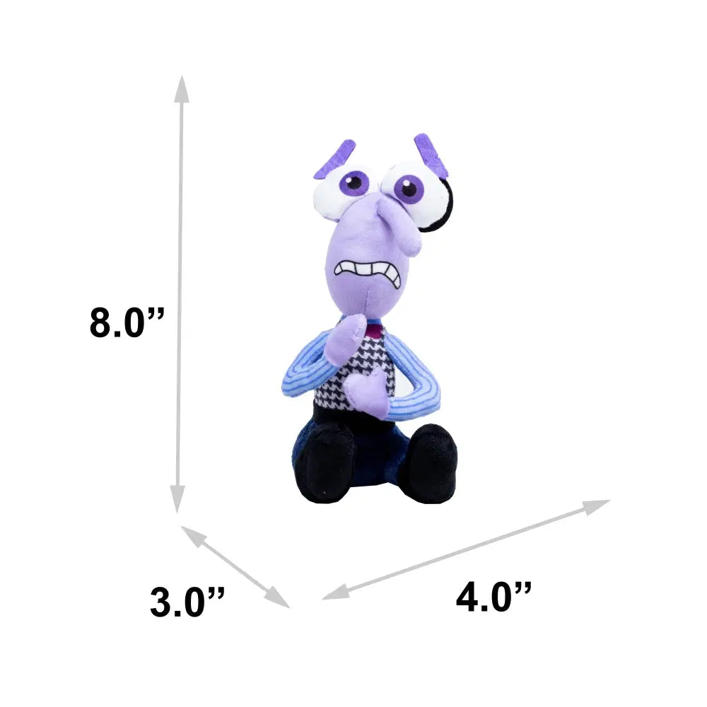 Dog Toy Squeaker Plush - Pixar Inside Out Fear Full Body Pose Dog Toy Squeaky Plush