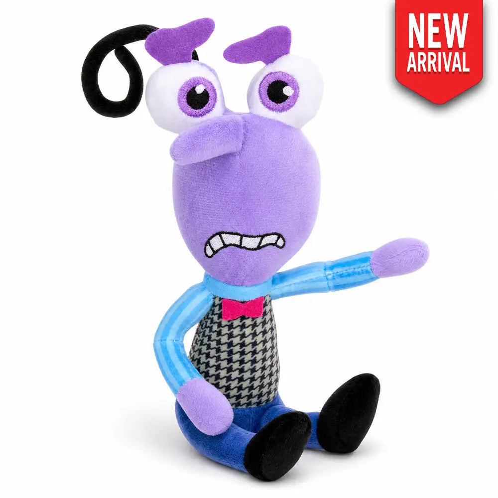 Dog Toy Squeaker Plush - Pixar Inside Out Fear Full Body Pose - Dog Toy Squeaky Plush