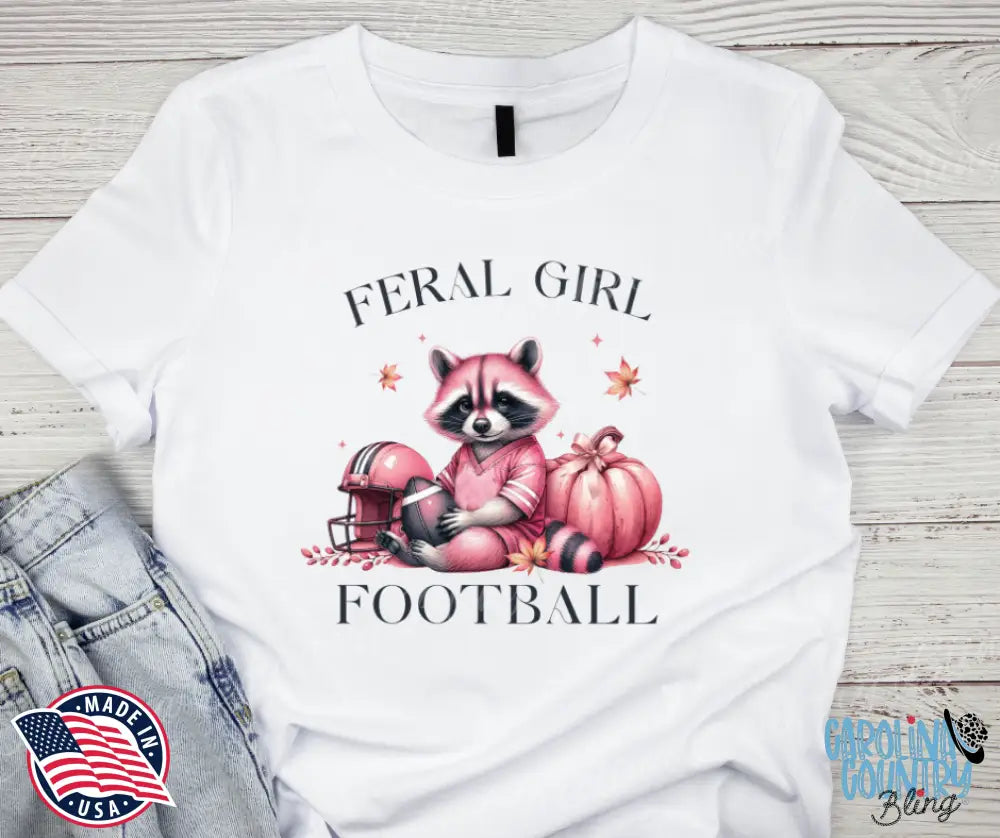 Feral Girl Football – Multi Shirt