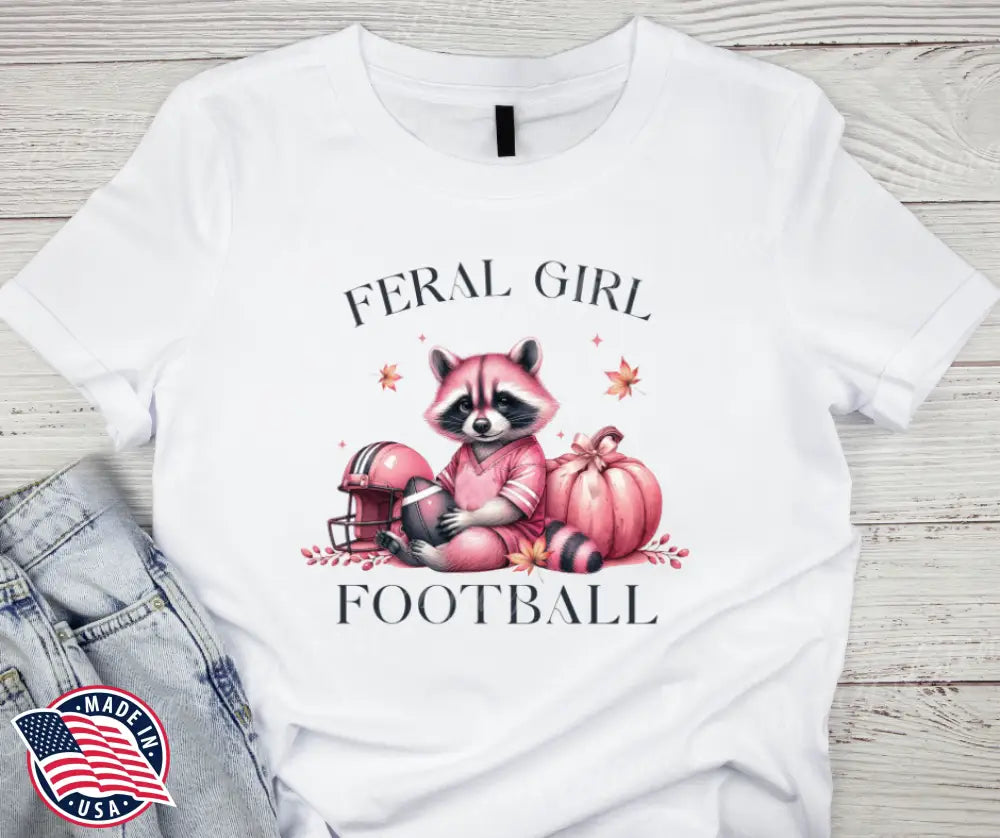 Feral Girl Football – Multi Shirt