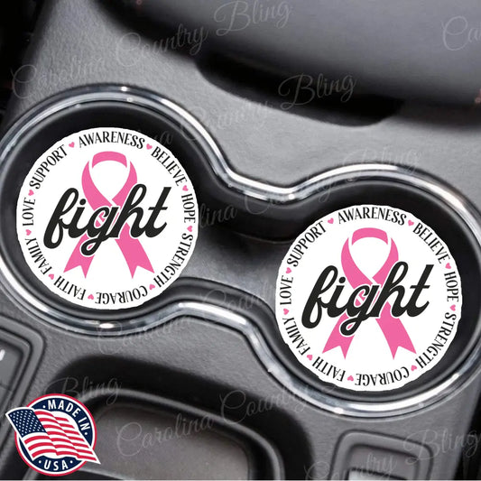 Fight – Pink Car Coaster