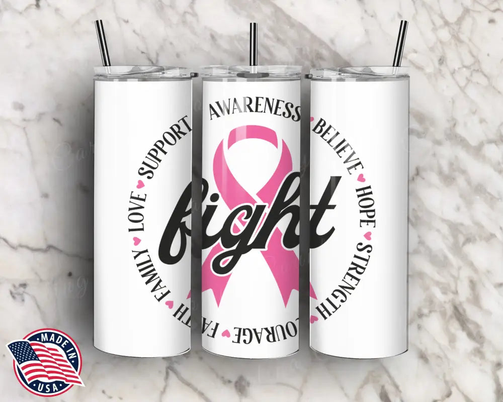 Fight – Pink Tumbler