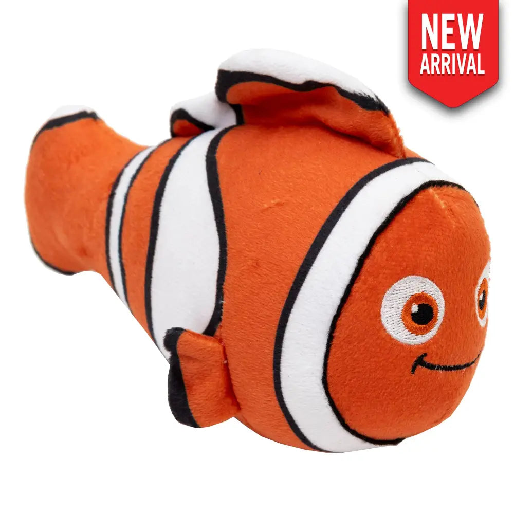 Dog Toy Squeaker Plush - Pixar Finding Nemo Nemo Clown Fish Full Body Pose Dog Toy Squeaky Plush