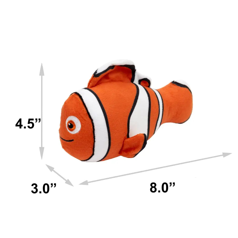 Dog Toy Squeaker Plush - Pixar Finding Nemo Nemo Clown Fish Full Body Pose Dog Toy Squeaky Plush