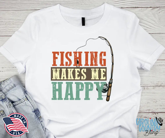 Fishing Makes Me Happy – Multi Shirt