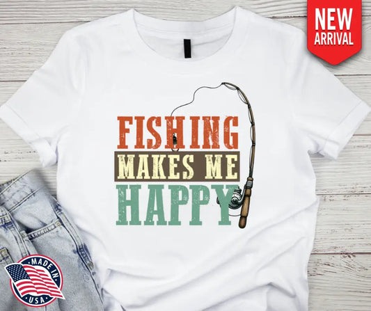 Fishing Makes Me Happy – Multi Shirt