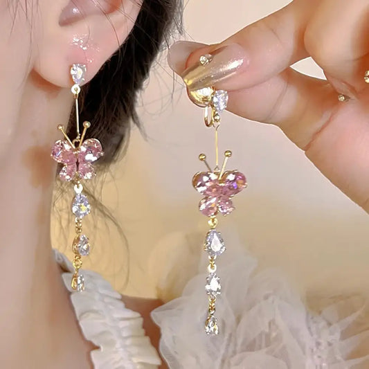 Floating Into Spring – Pink Earrings