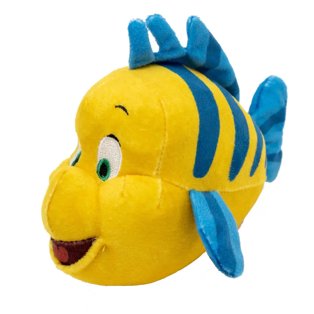 Dog Toy Squeaker Plush - The Little Mermaid Flounder Full Body Pose Dog Toy Squeaky Plush