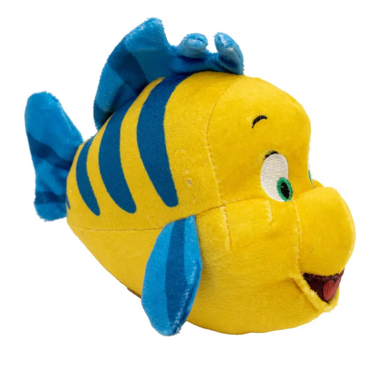 Dog Toy Squeaker Plush - The Little Mermaid Flounder Full Body Pose Dog Toy Squeaky Plush