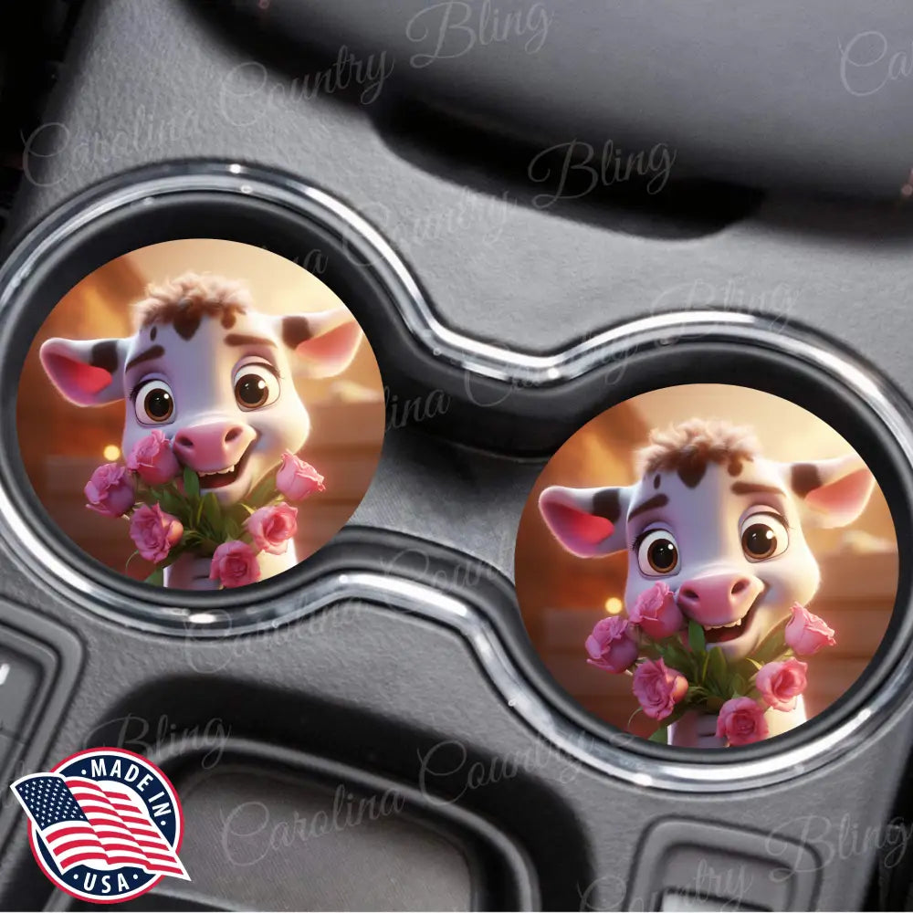 Flower for Moo - Multi Car Coaster
