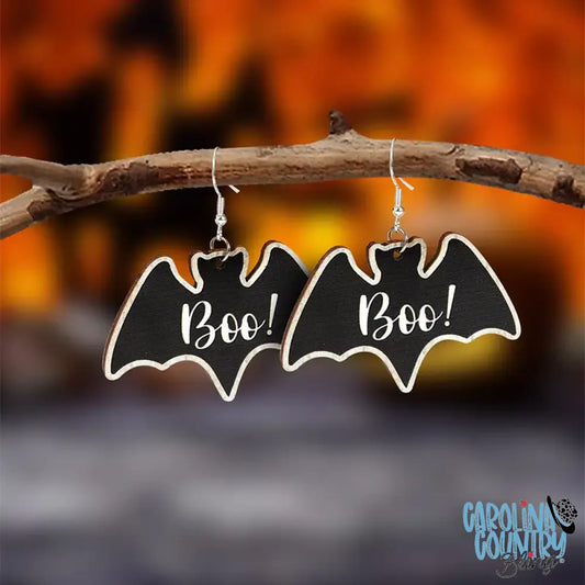 Flying Boo – Black Earrings