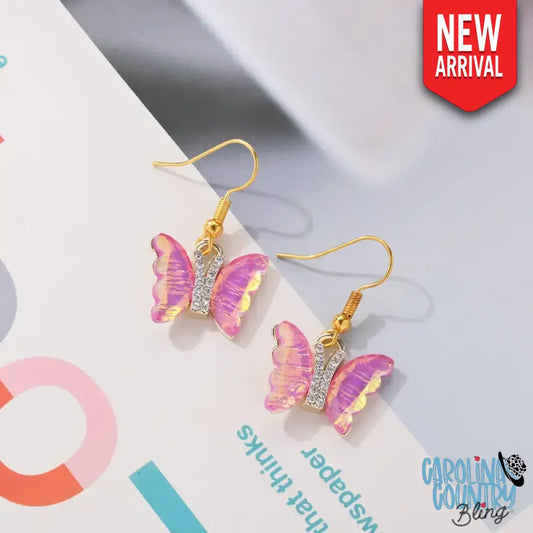 Flying Pretty – Pink Earrings