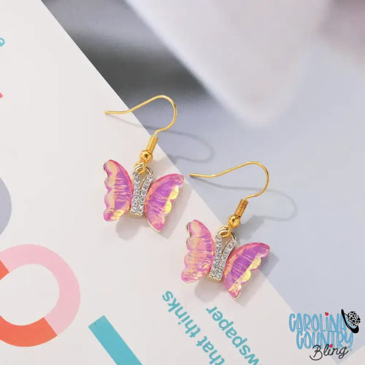 Flying Pretty – Pink Earrings