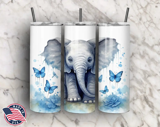 Flying Raindrops – Blue Tumbler