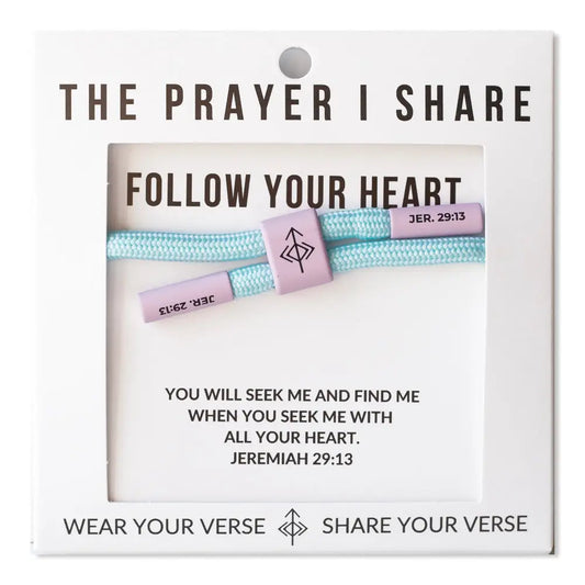 Follow Your Heart Jeremiah 29:13 bracelet