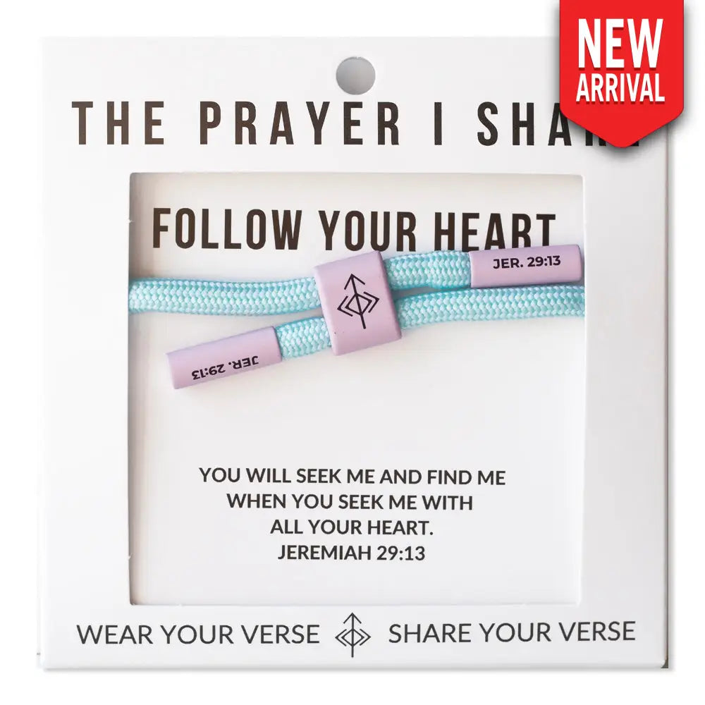 Follow Your Heart Jeremiah 29:13 bracelet