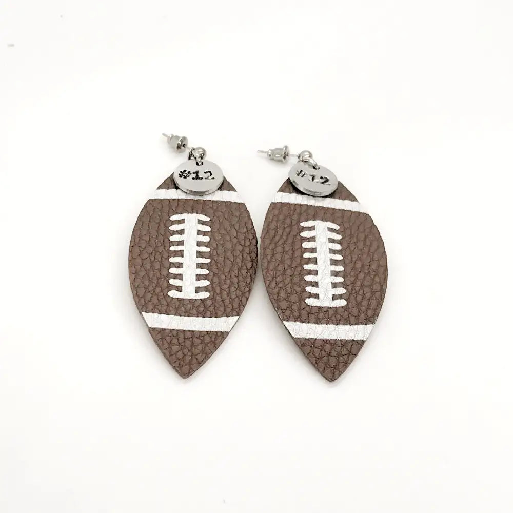 Football Gifts Football Earrings Football Mom Gifts Player Number Earrings Football Jewelry Cheerleader Gifts Football