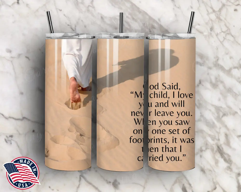 Footprints In The Sand – Multi Tumbler