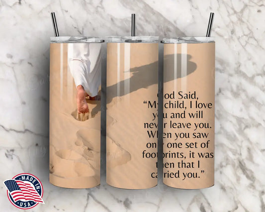 Footprints In The Sand – Multi Tumbler