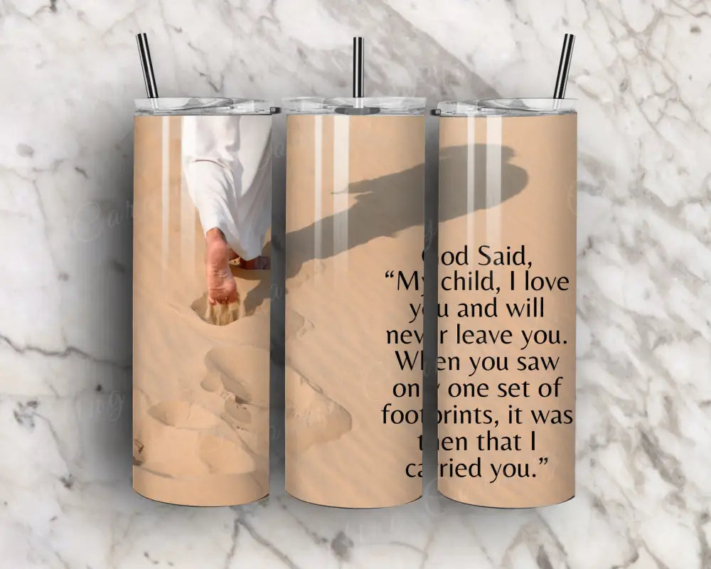 Footprints In The Sand – Multi Tumbler