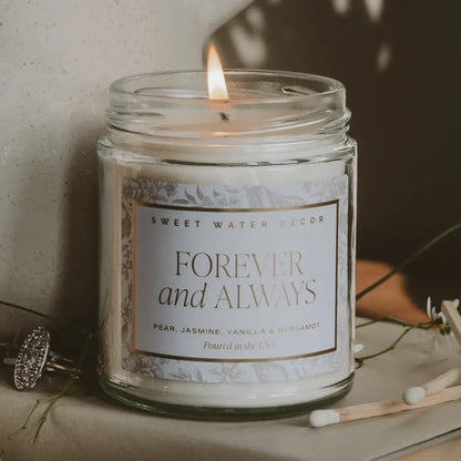 Forever and Always Soy Candle - Clear Jar - 9 oz - Candles