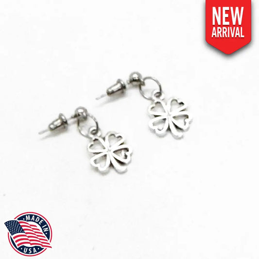 Four Leaf Clover Earrings Good Luck Gifts Friend Daughter Good Luck Wishes Wife Mom Gift For Her Fun Gifts Quirky