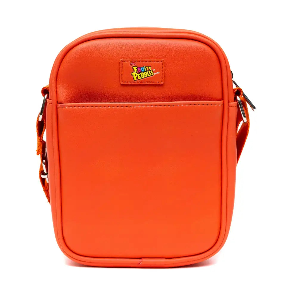 The Flintstones Bag Cross Body Fruity Pebbles Fred and Barney Cereal Box Replica Bright Red Vegan Leather Crossbody Bags