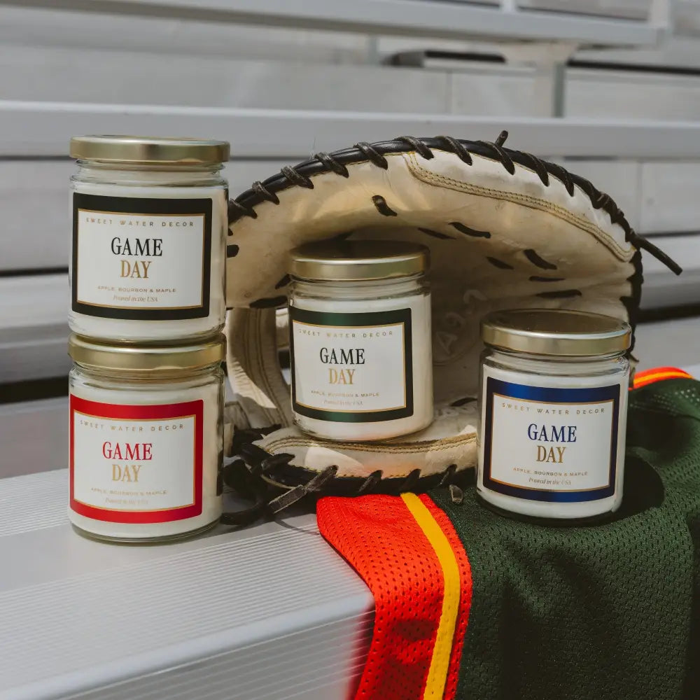 Game Day Black Soy Candle - Clear Jar - 9 oz - Candles