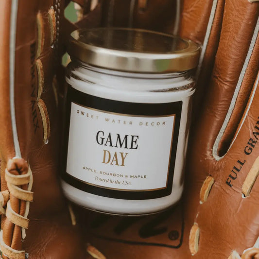 Game Day Black Soy Candle - Clear Jar - 9 oz - Candles