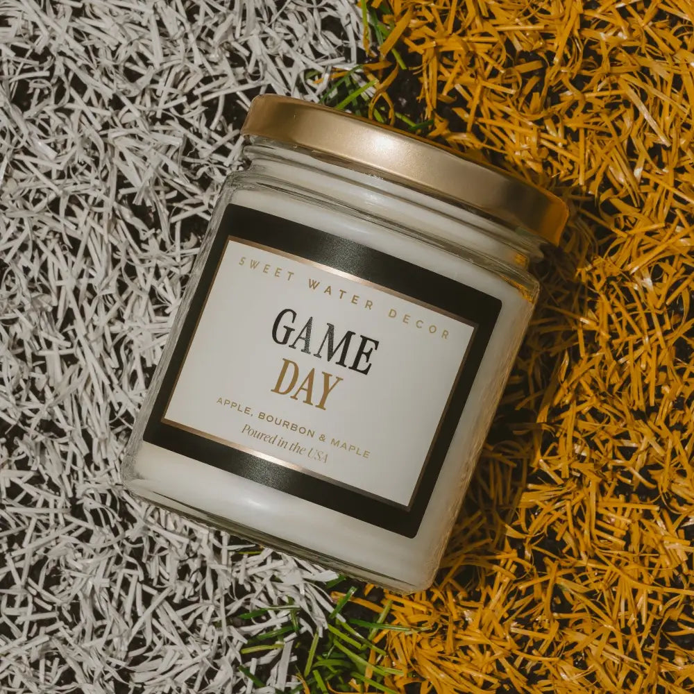 Game Day Black Soy Candle - Clear Jar - 9 oz - Candles