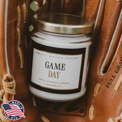 Game Day Black Soy Candle - Clear Jar - 9 oz - Candles