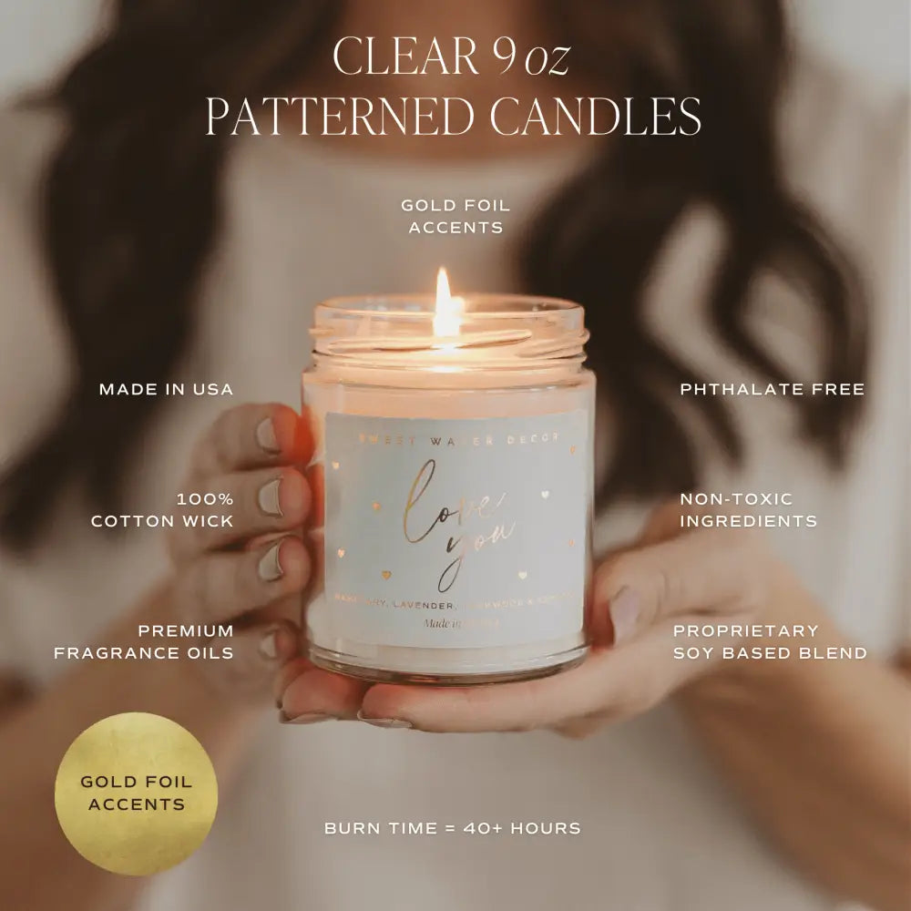 Game Day Black Soy Candle - Clear Jar - 9 oz - Candles