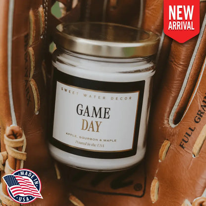Game Day Black Soy Candle - Clear Jar - 9 oz - Candles