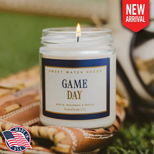 Game Day Blue Soy Candle - Clear Jar - 9 oz - Candles