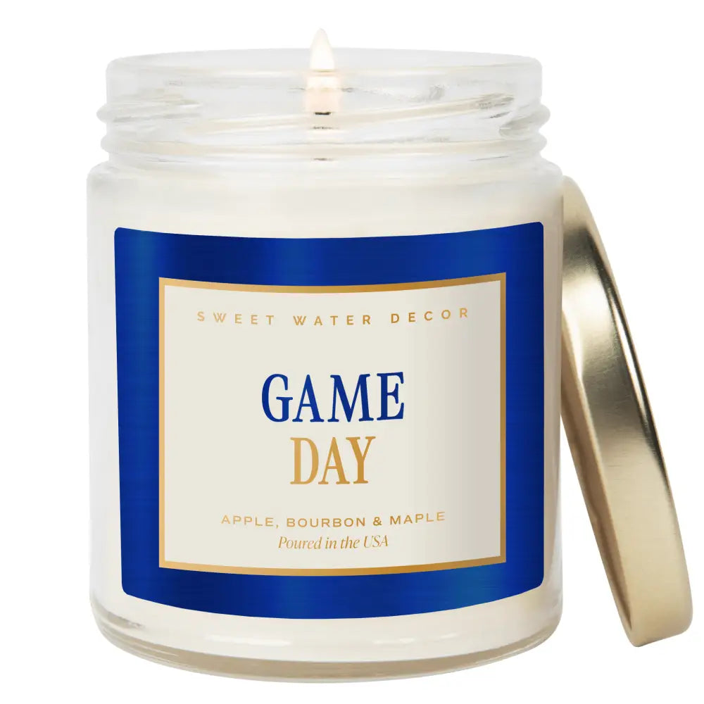 Game Day Blue Soy Candle - Clear Jar - 9 oz - Candles