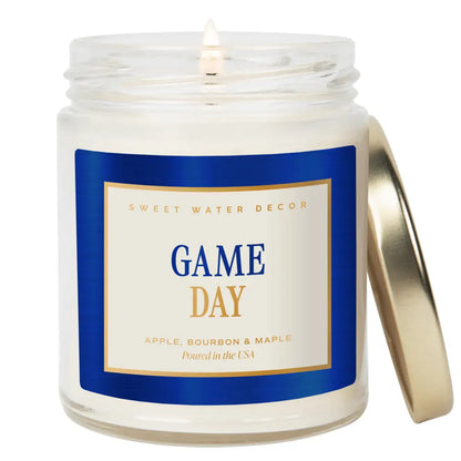 Game Day Blue Soy Candle - Clear Jar - 9 oz - Candles