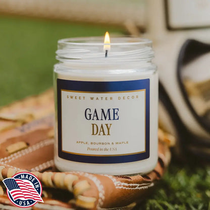 Game Day Blue Soy Candle - Clear Jar - 9 oz - Candles