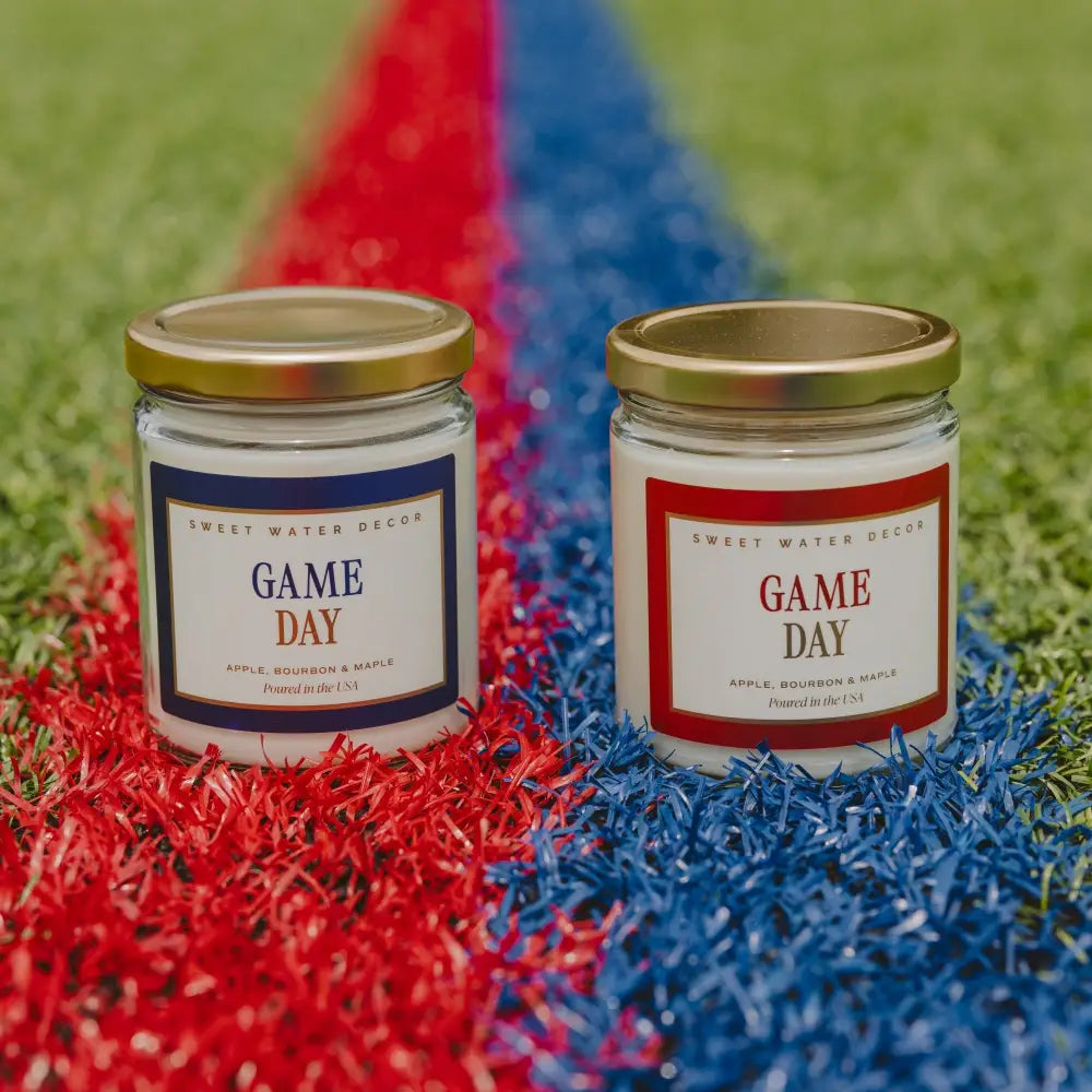 Game Day Blue Soy Candle - Clear Jar - 9 oz - Candles