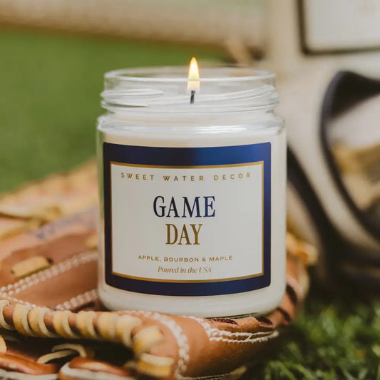 Game Day Blue Soy Candle - Clear Jar - 9 oz - Candles